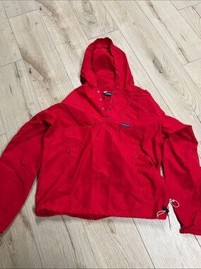 Patagonia Red Hooded Pullover Anorak